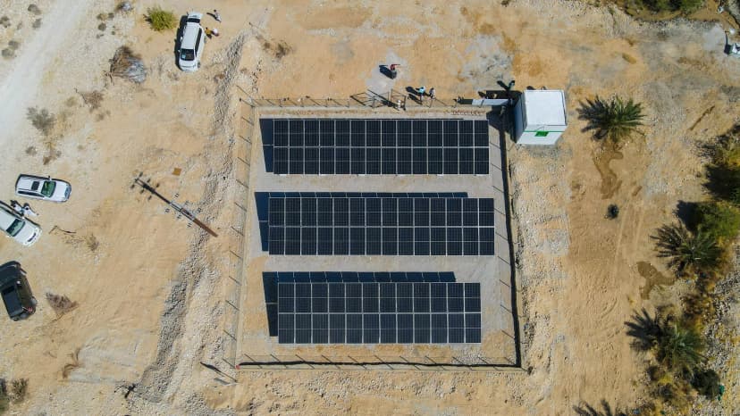 الطاقة الشمسية لمشروع بئر الرحمة 1 - مديرية وادي العين وحورة