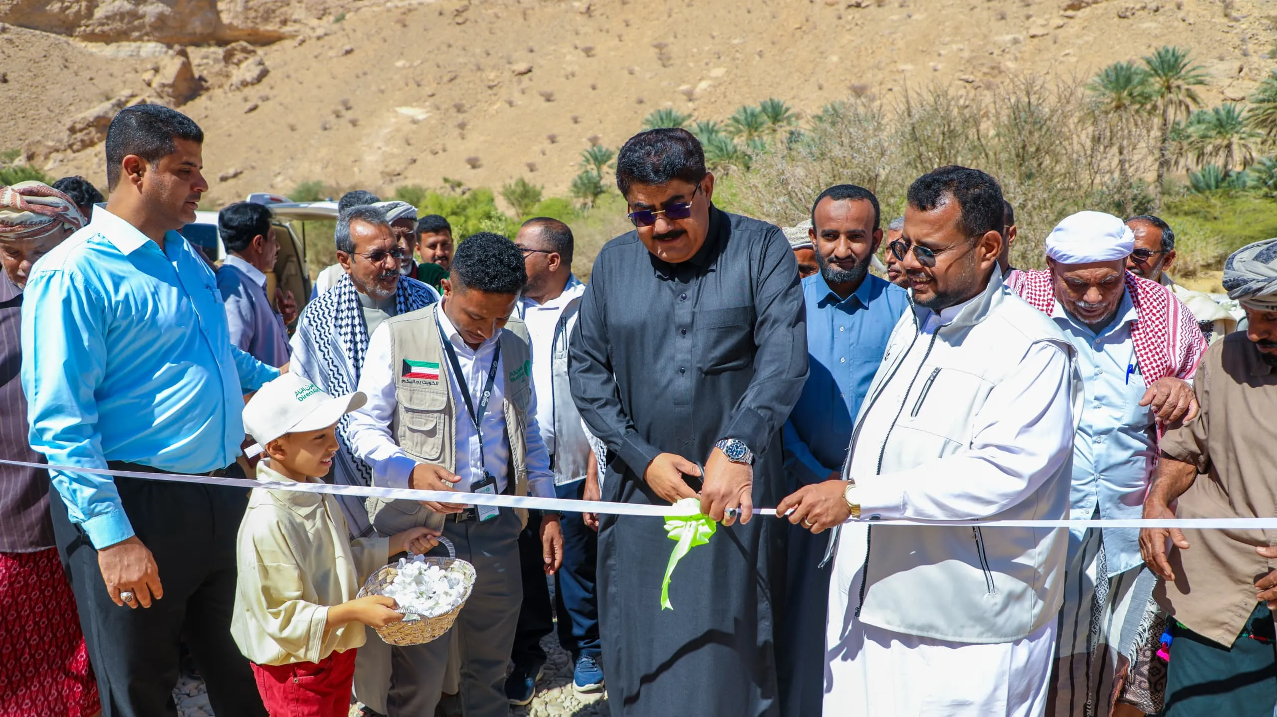 افتتاح مشروع بئر الرحمة 1 في مديرية وادي العين وحورة